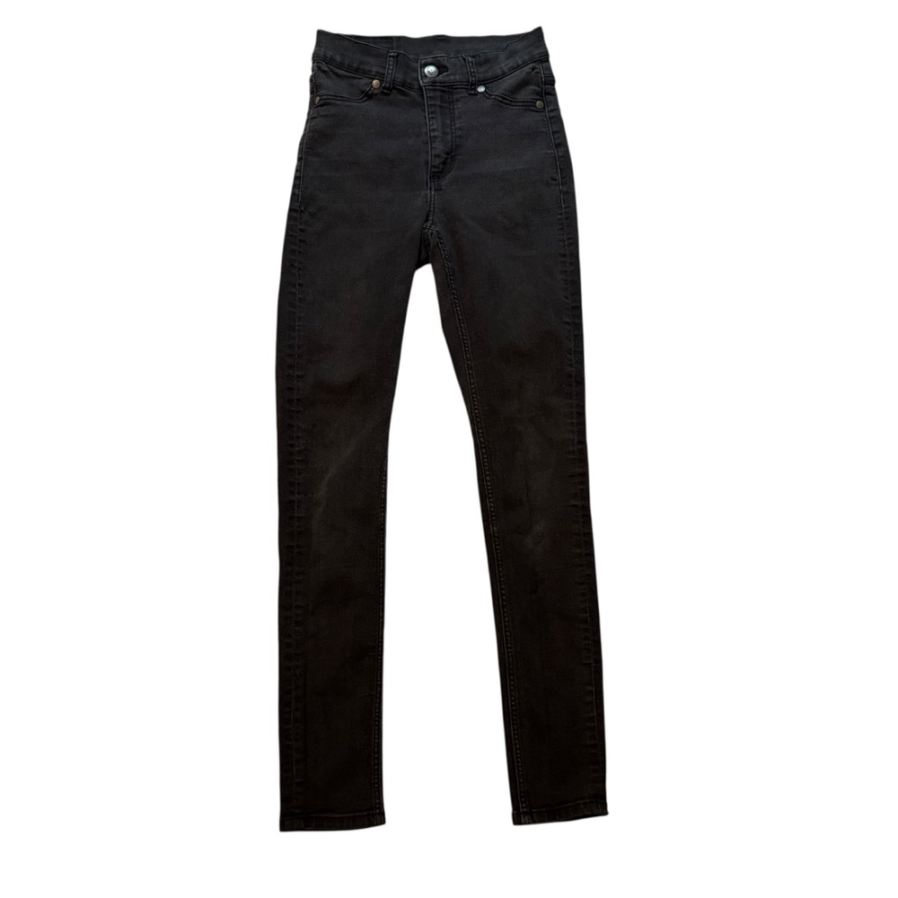 Cheap Monday High Spray Black Stone Skinny Jeans, Sz 24/25 - Picture 5 of 16